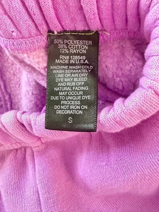 Aviator Nation Lavender Joggers with Rainbow Patch - Picture 4 of 6